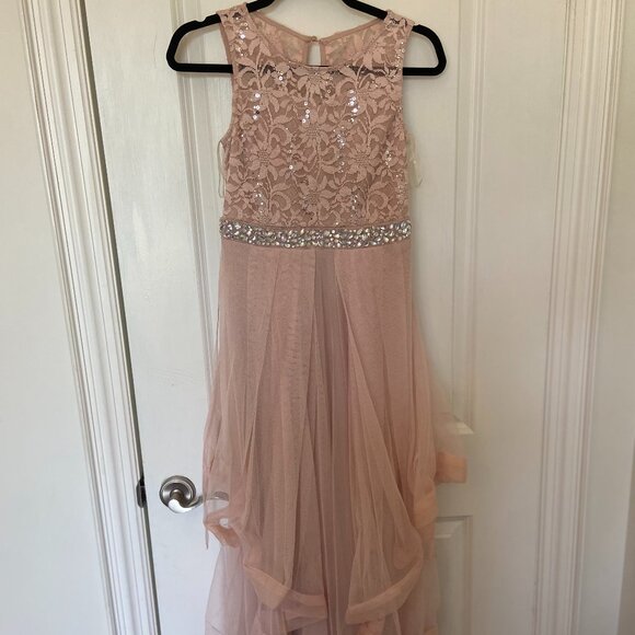 Speechless Kids Sleeveless Floor-Length Dress–Size 16 - Lace Top & Layered Skirt - Picture 1 of 3